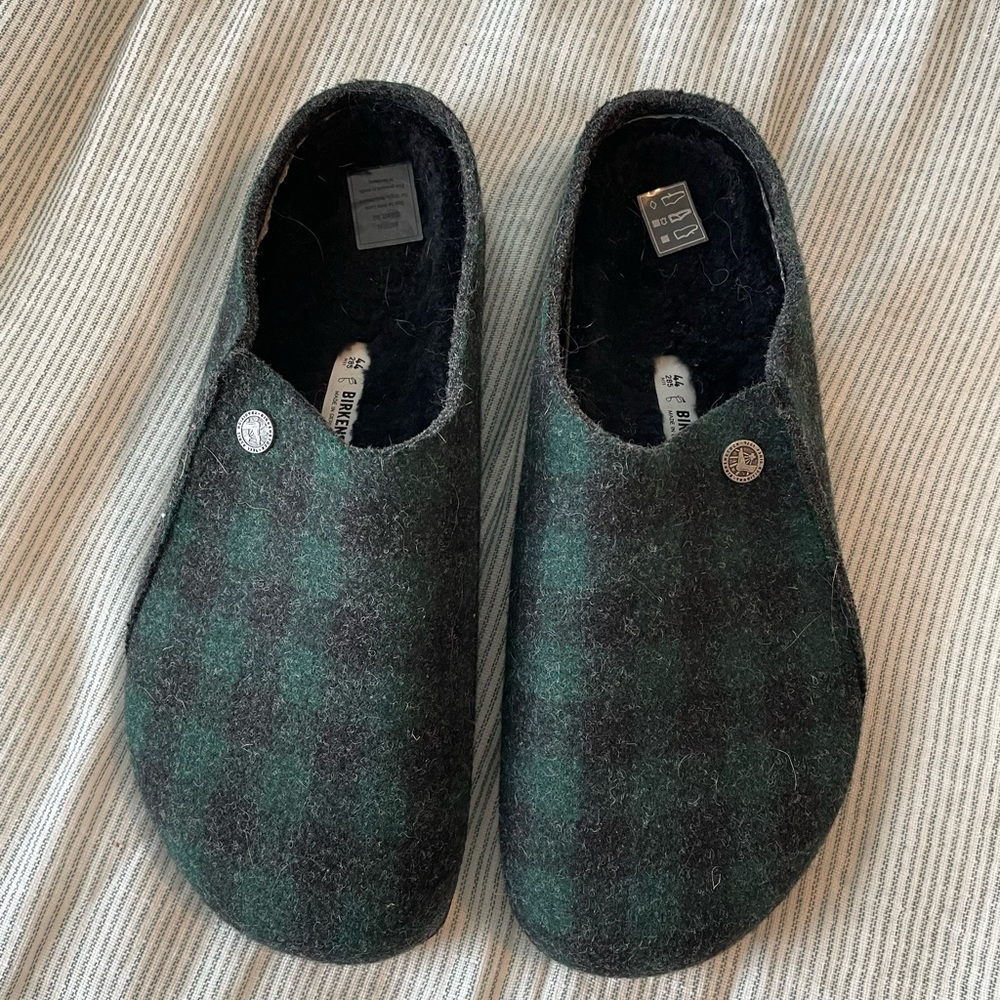 Birkenstock Gray Wool Slippers